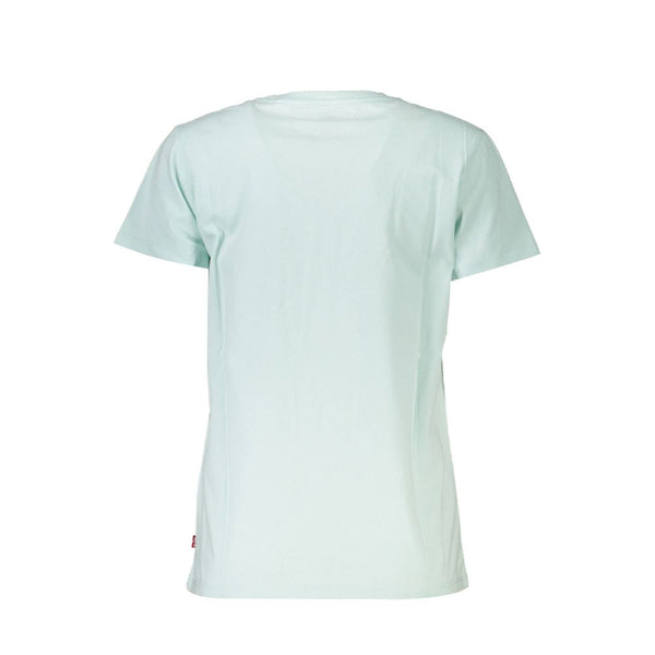 Tops e maglietta in cotone azzurro