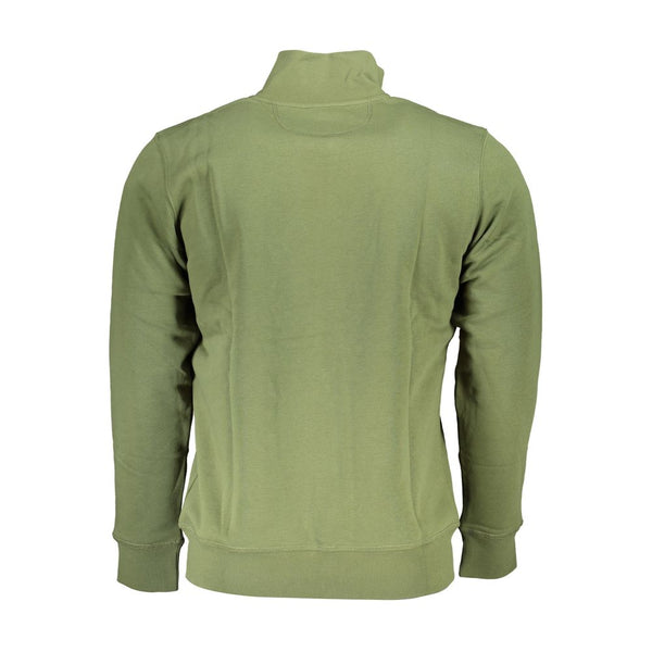 Sweat à toison zippé vert classique