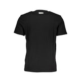 Schwarzes Baumwoll-T-Shirt