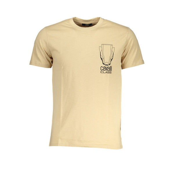 Beige Baumwoll-T-Shirt