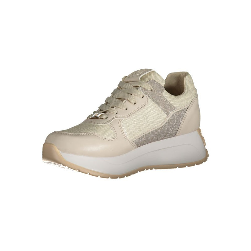 Zapatilla de poliéster beige