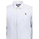 Camicia ricamata da colletto francese in forma slim