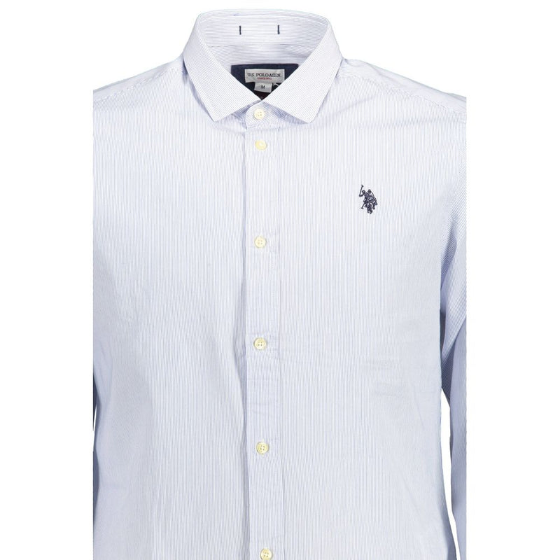 Camicia ricamata da colletto francese in forma slim