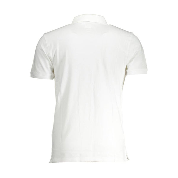 Polo di cotone bianco chic slim