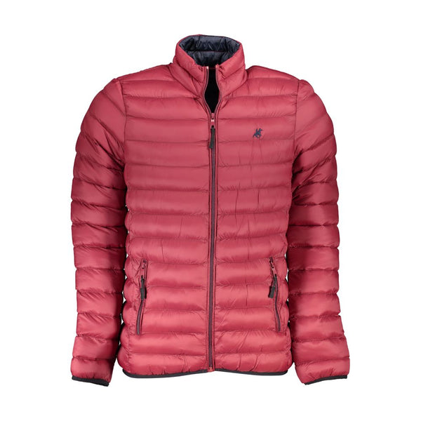 Chaqueta de hombres de color nylon-polyester rosa rosa