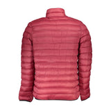 Chaqueta de hombres de color nylon-polyester rosa rosa