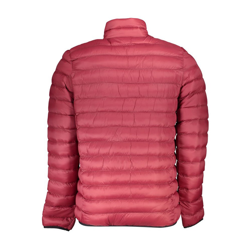 Chic Pink Nylon-Polyester Blend Herrenjacke