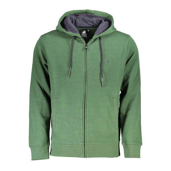 Sudadera con capucha verde elegante con bordados elegantes