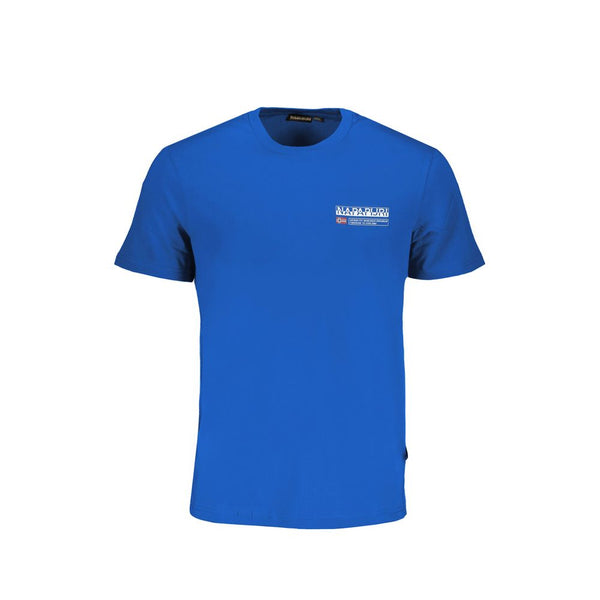 Camiseta de algodón azul