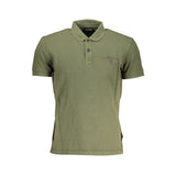 Polo de algodón bordado verde atemporal