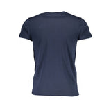 Elegante tee stampato a collo dell'equipaggio - Blue estivo