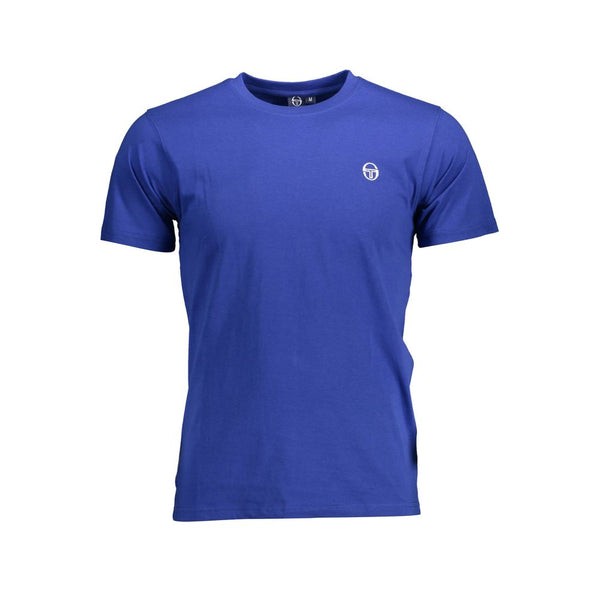 Blaues Baumwollt-Shirt