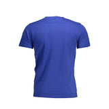 Blaues Baumwollt-Shirt