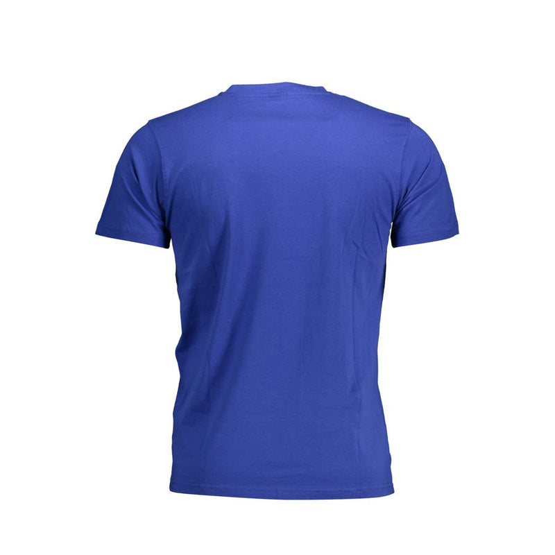 Camiseta de algodón azul