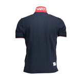 Dashing Blue Polo Shirt with Elegant Embroidery