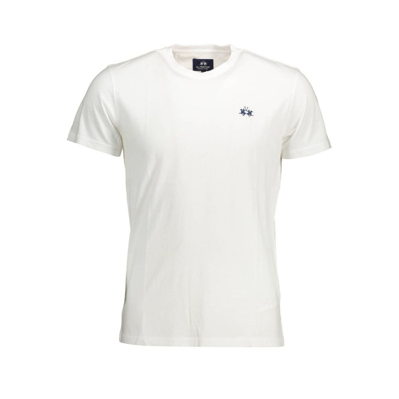 Elegante camiseta bordada blanca para hombres