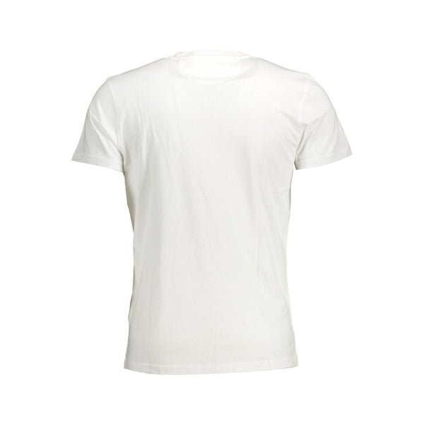 Elegante camiseta bordada blanca para hombres