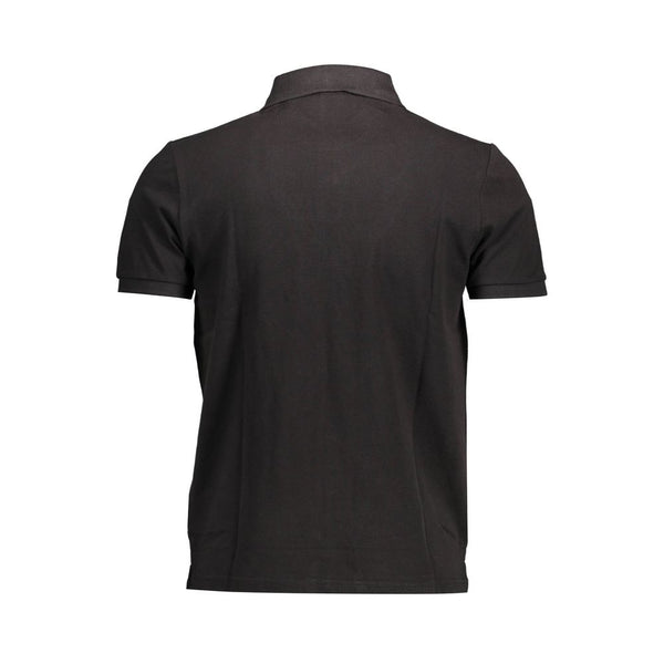 Elegante camisa de polo negro de manga corta