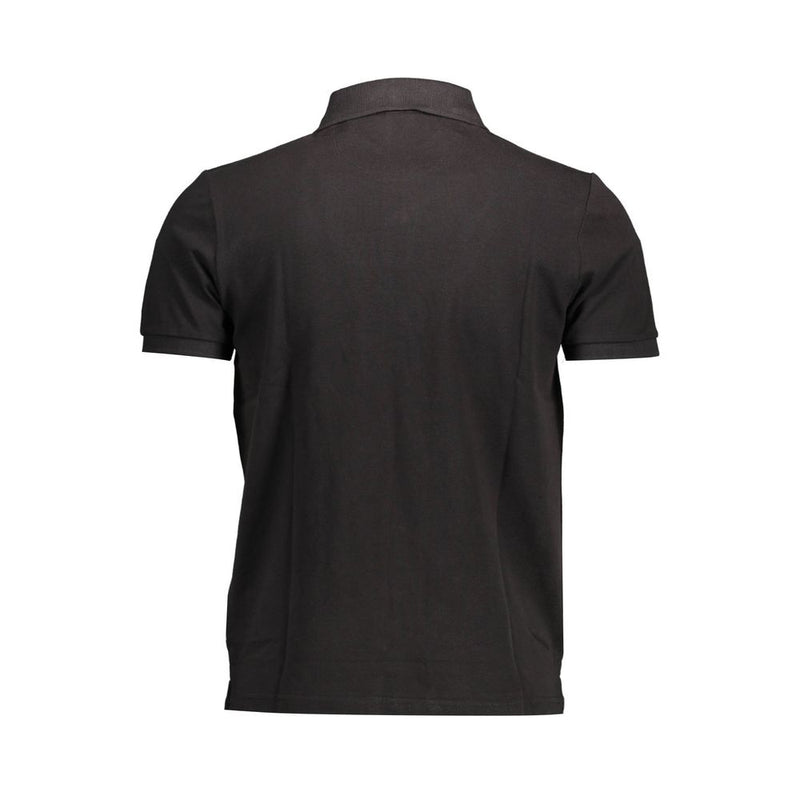 Elegantes kurzärmeliges schwarzes Poloshirt