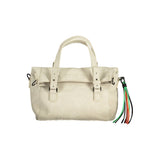 Chic White Contrasting Detail Handtasche