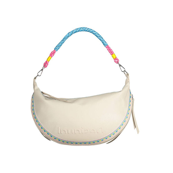 Chic White Sticked Expandable Handtasche