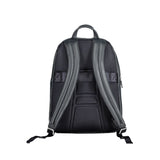 Sleek Blue Leather Backpack with Laptop Compartment