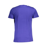 Blaues Baumwollt-Shirt