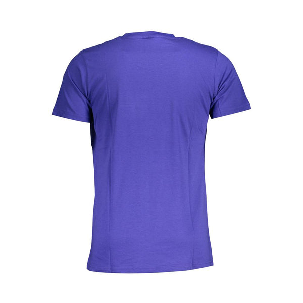 Camiseta de algodón azul