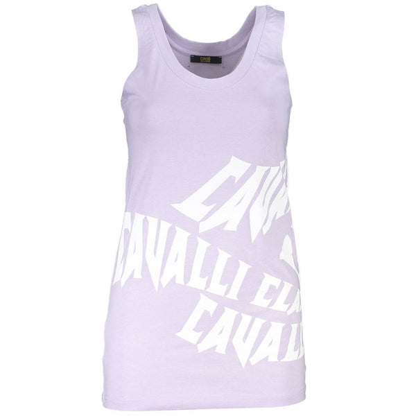 Elegante camiseta sin mangas Purple Round Cabeal