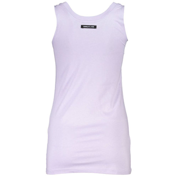 Elegante camiseta sin mangas Purple Round Cabeal