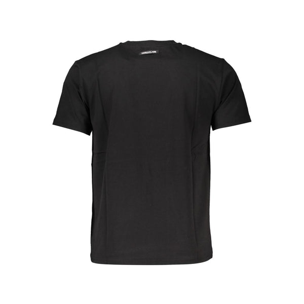 T-shirt noir rond élégant avec imprimé classique