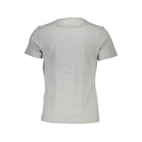 T-shirt en coton gris élégant avec imprimé signature