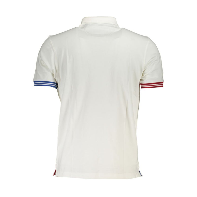 Polo blanc élégant avec des détails de contraste