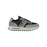 Sleek Grey Sports Sneakers con detalles de contraste