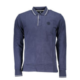 Sustainable Chic Blue Polo with Contrast Details