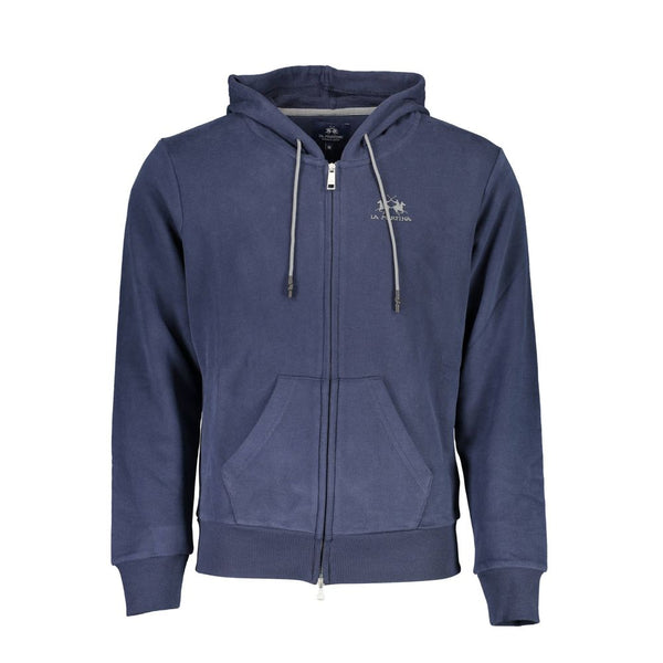 Sweat à capuche bleu élégant avec des détails zip