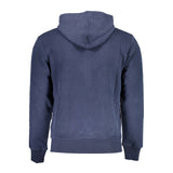 Elegant Blue Kapuzen -Sweatshirt mit Reißverschlussdetail