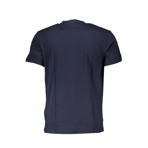 Blaues Baumwollt-Shirt