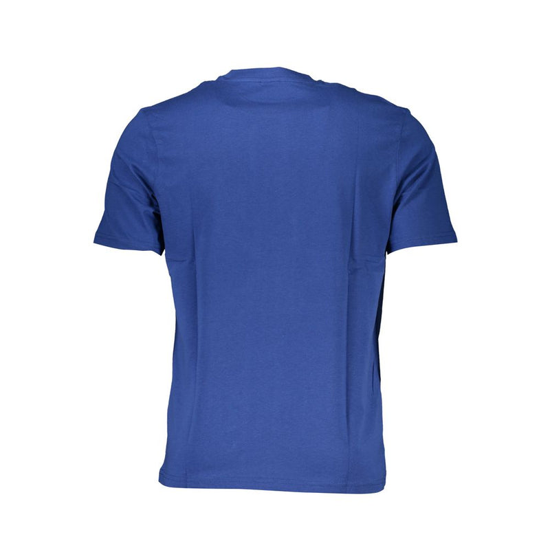 Blaues Baumwollt-Shirt