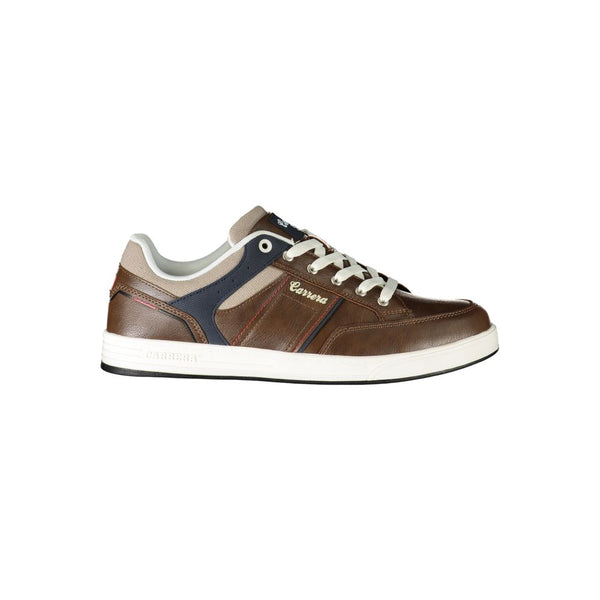 Brauner Polyester -Sneaker