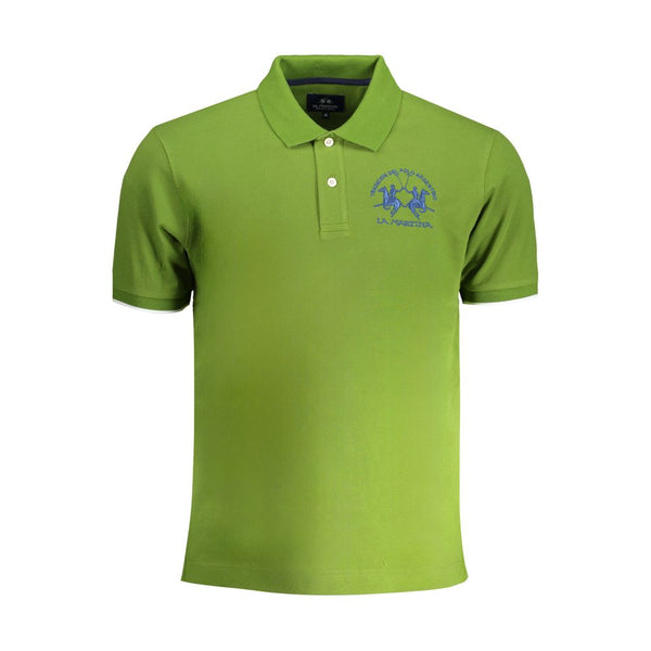 Shirt di polo in cotone verde