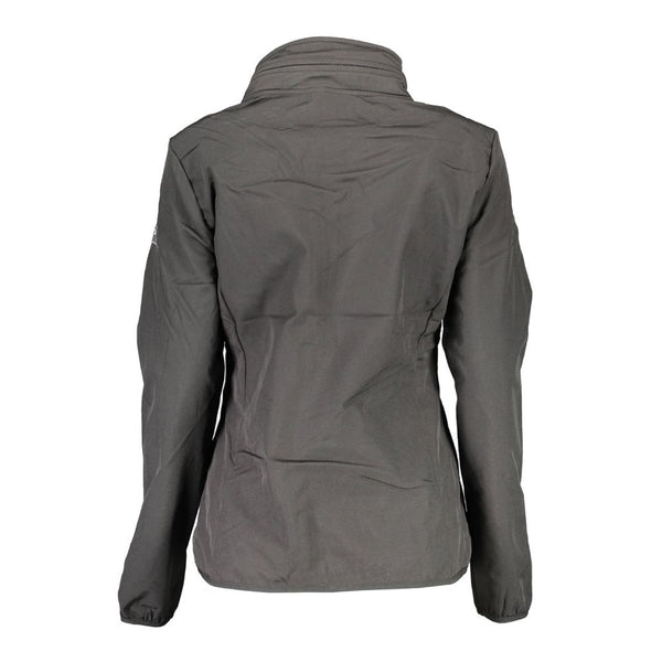 Sleek Black Sports Jacket with Removable Hood