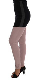 Κομψό Pink Mid-Waist Stretch Pants