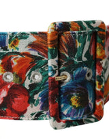 Multicolor Carretto Fabric Wide Waist Belt