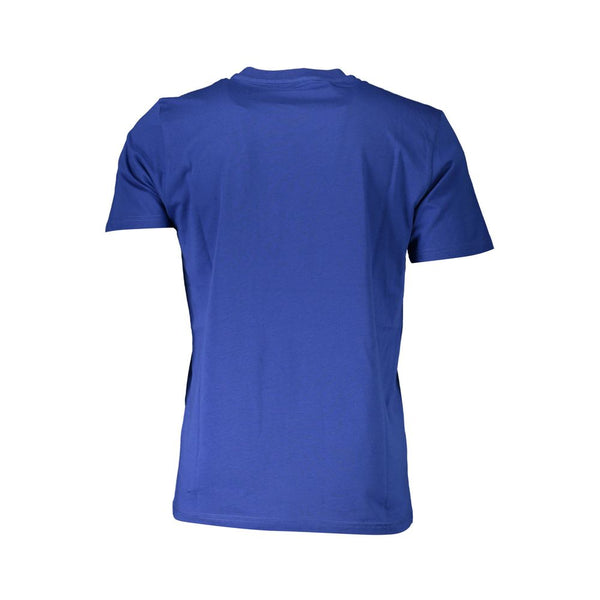 T-shirt en coton bleu chic avec imprimé signature