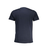 Blaues Baumwollt-Shirt