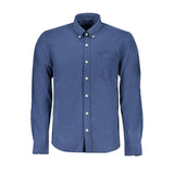 Chemise en coton bleu