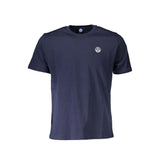 Blue Cotton Men T-Shirt