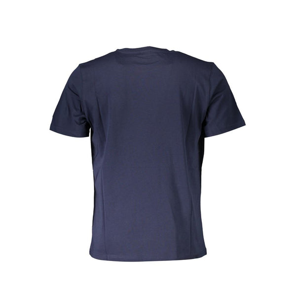 Chic Blue Cotton T -Shirt mit elegantem Logo -Detail