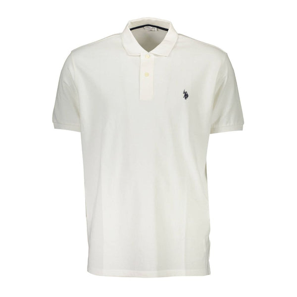 Polo blanc brodé blanc pour hommes